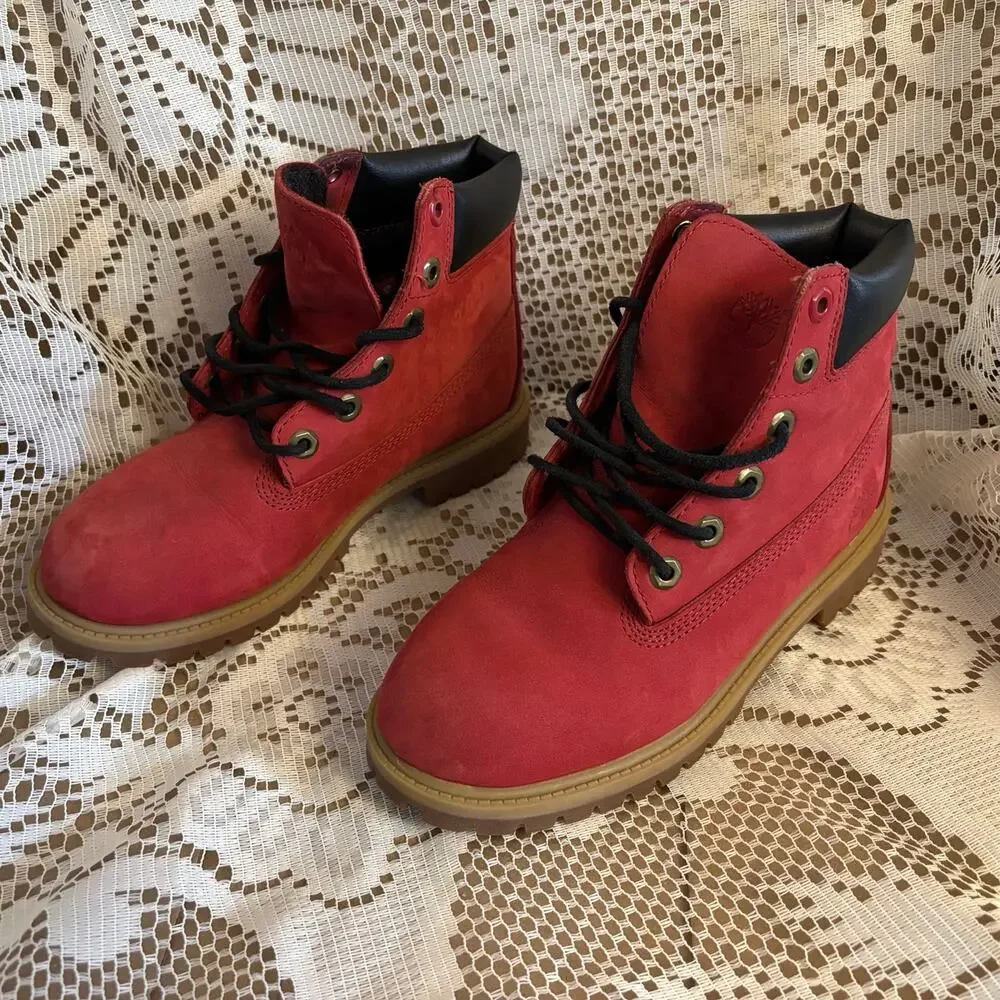Timberland Premium Men's US 5 Red Waterproof Boots